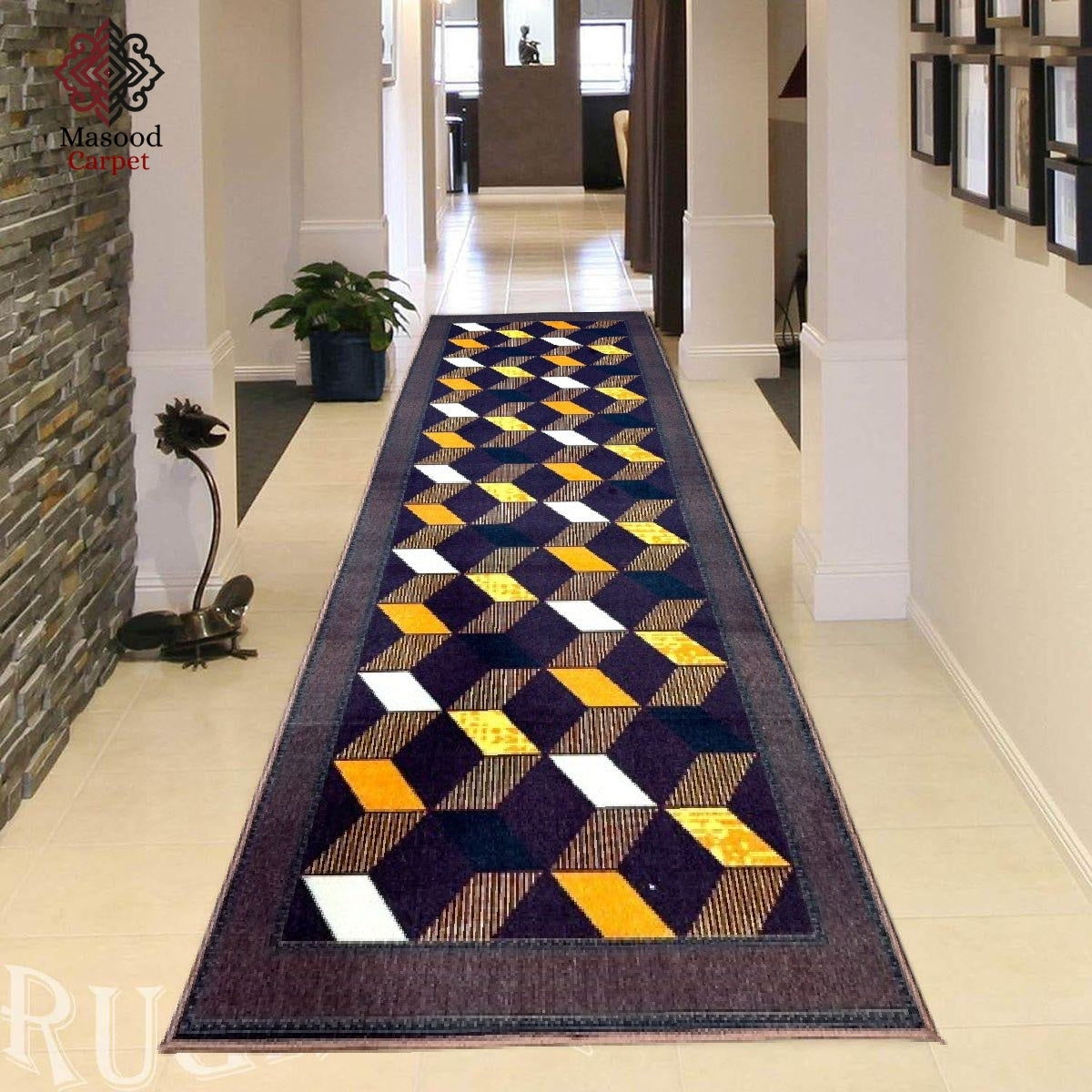 Geomatric Design Non-Woven Runner