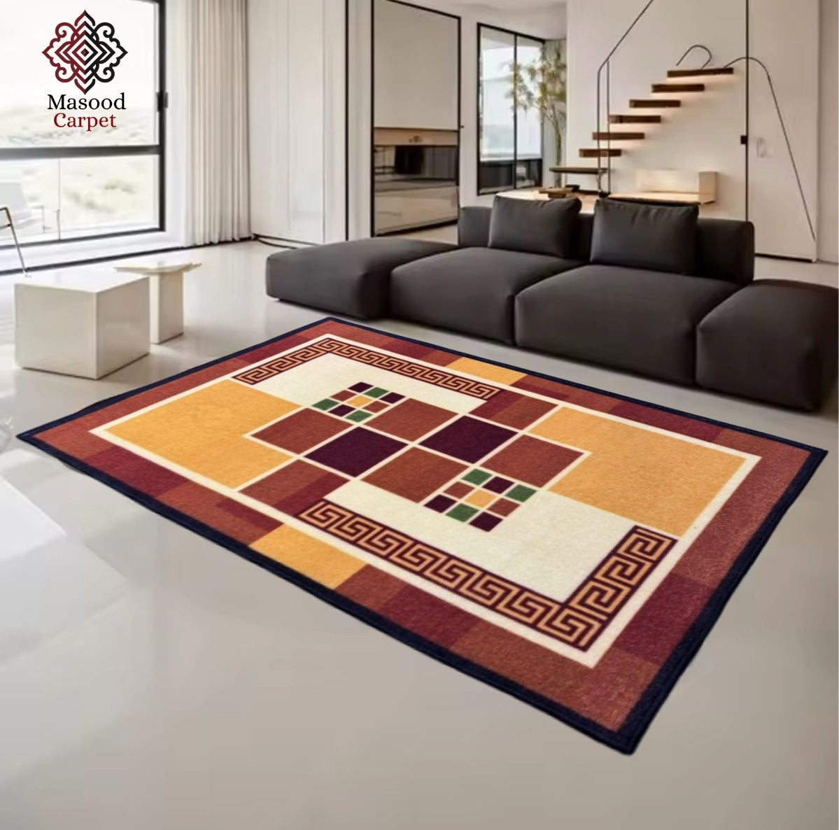 Brown Versachi Non-Woven Rug