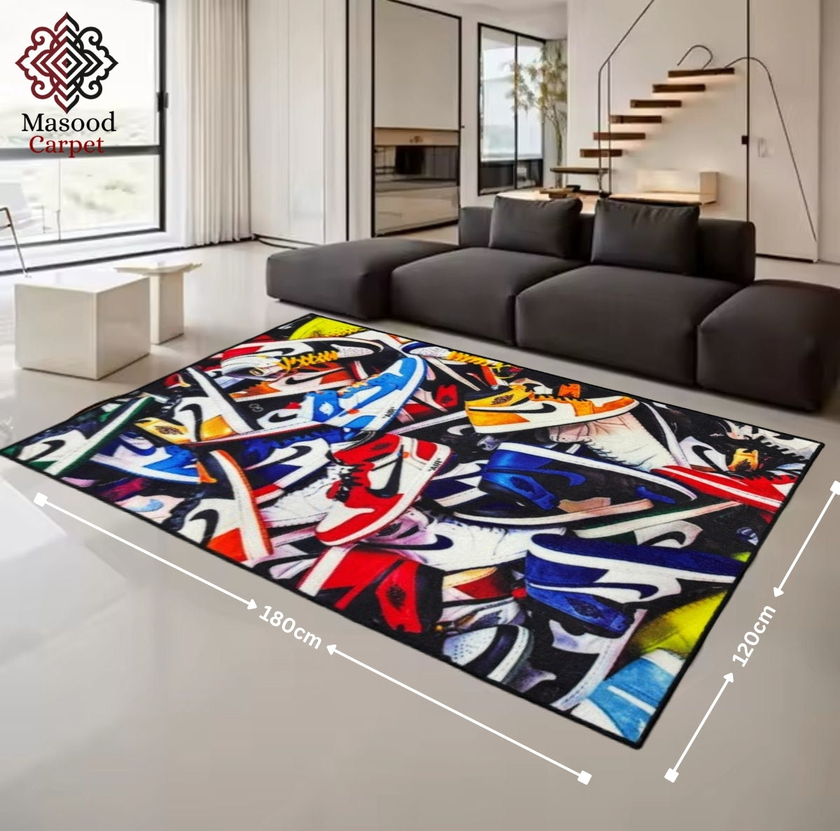 Jordan Digital Printed Non-Woven Rug
