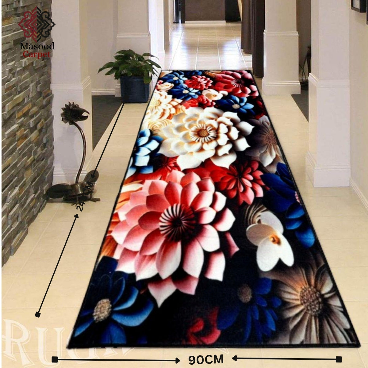 Flowerel Non-Woven Rug