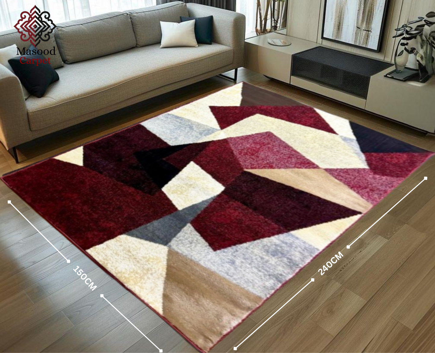 Modren non slip rug