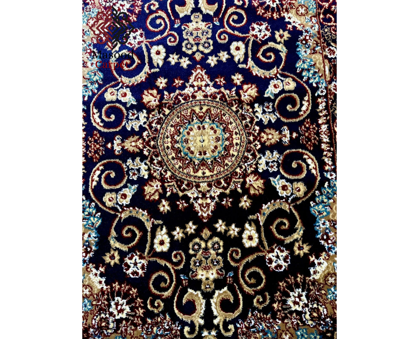 Black and Ferozi jute Rug