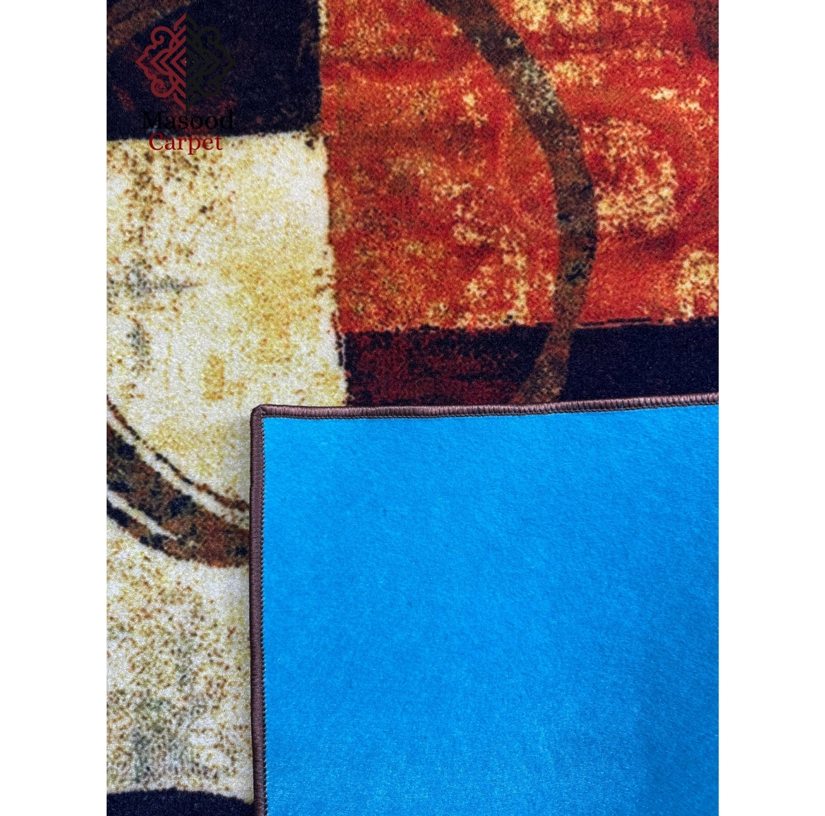 Digital Circle Printed Non-Woven Rug