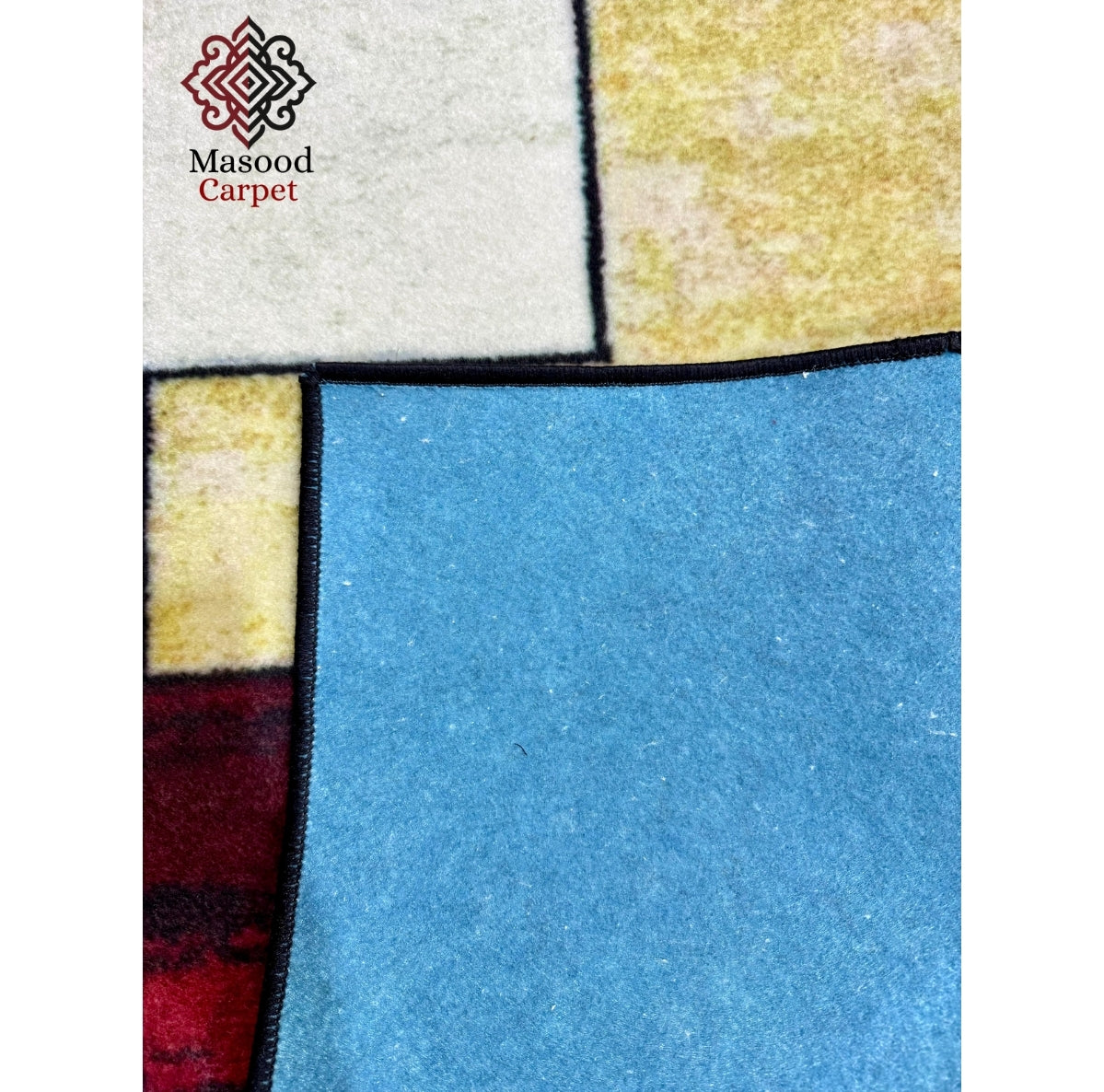 Digital Geomatric Printed Non-Woven Rug