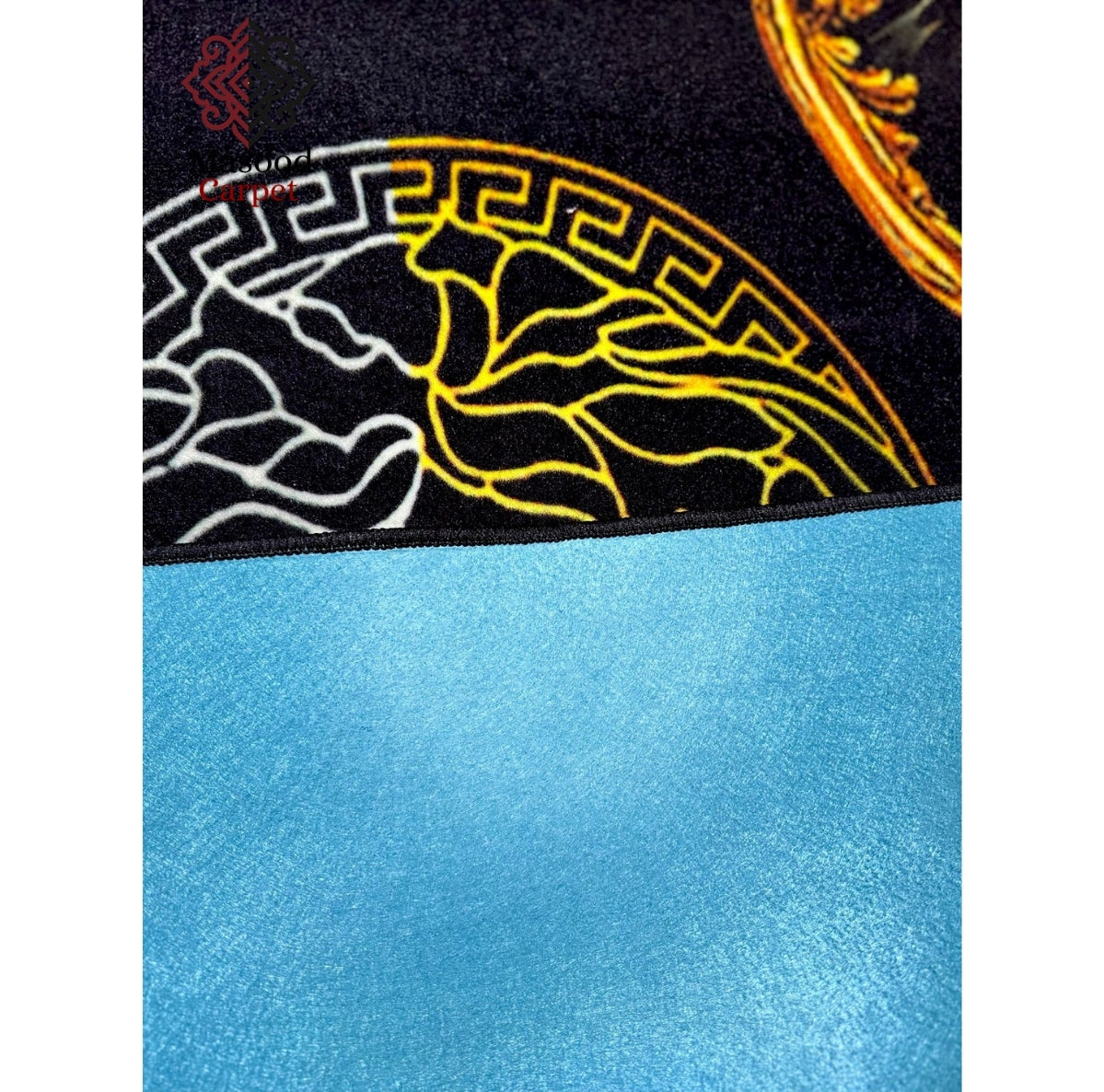 Black Versachi Non-Woven Rug