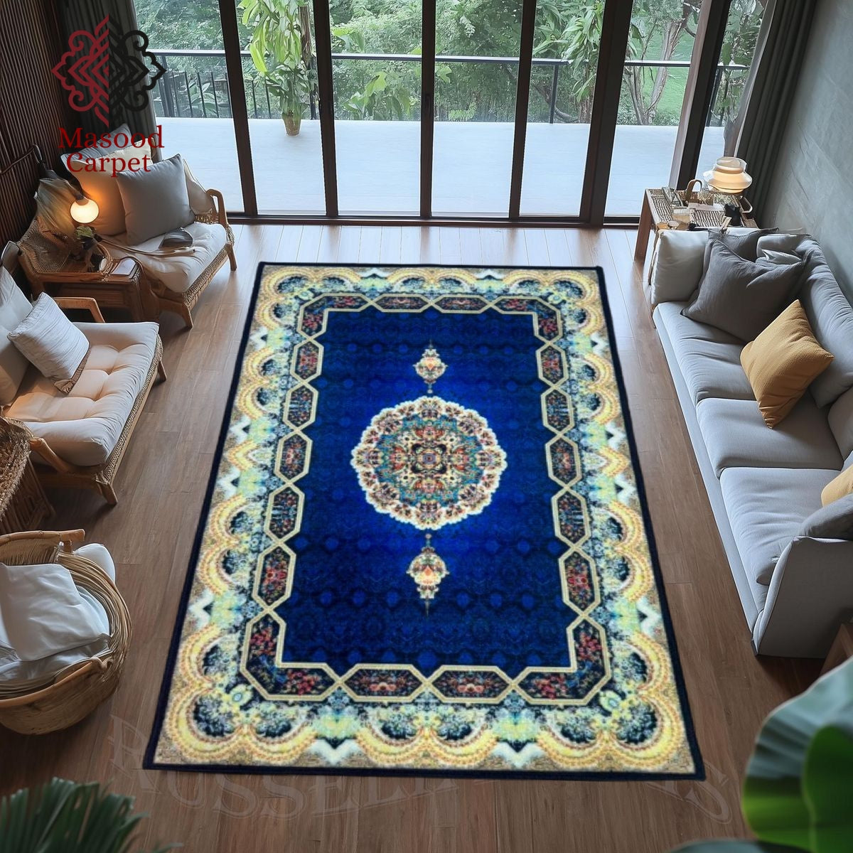 Blue Royal Printed Rug