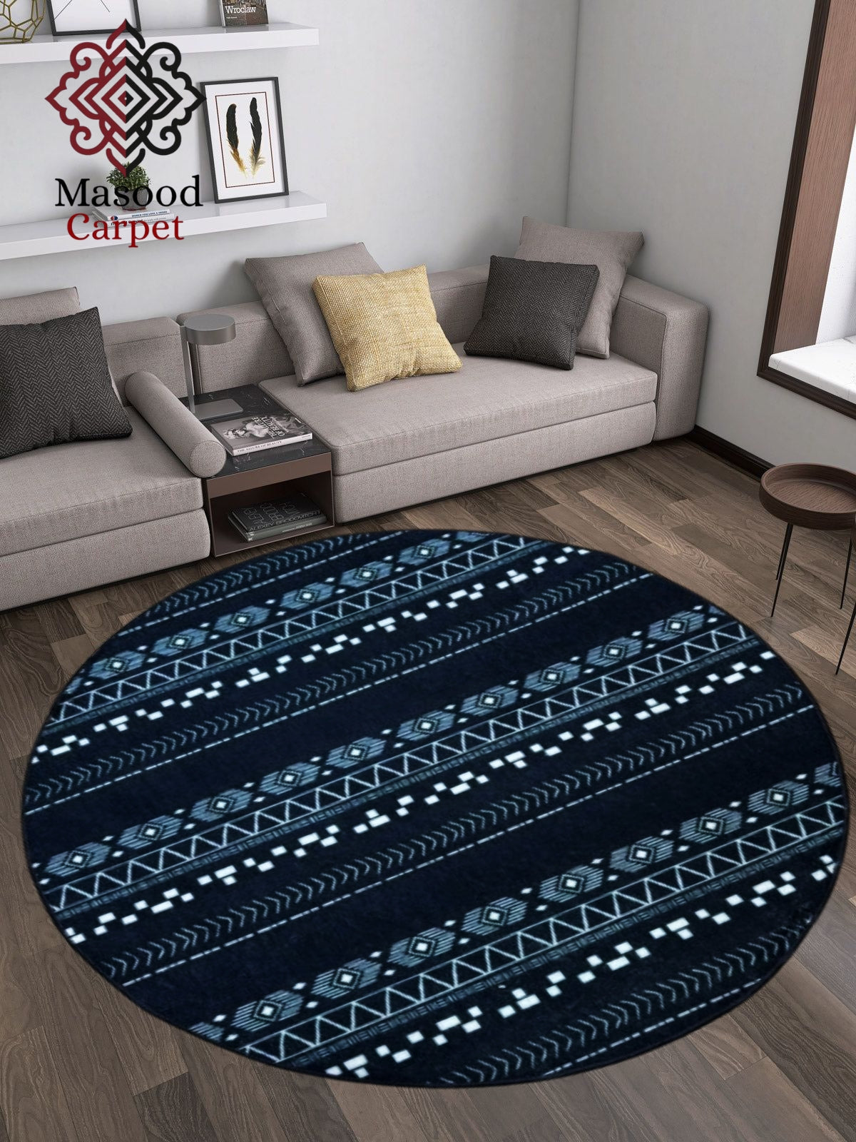 Digital Round Printed Rug