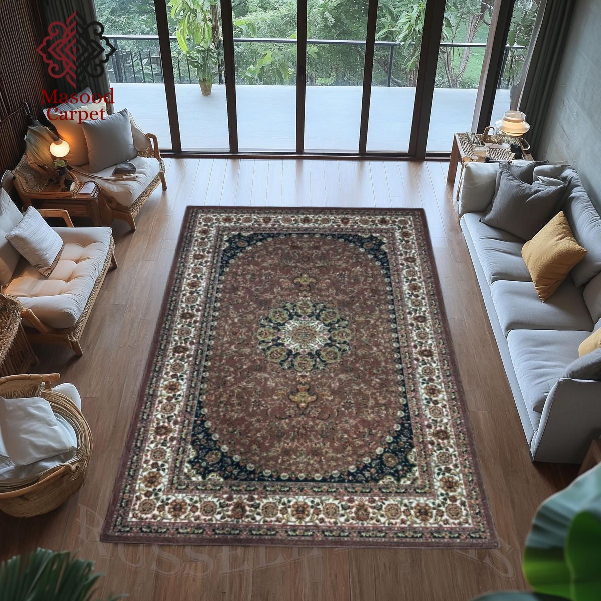 Brown Royal Printed Rug