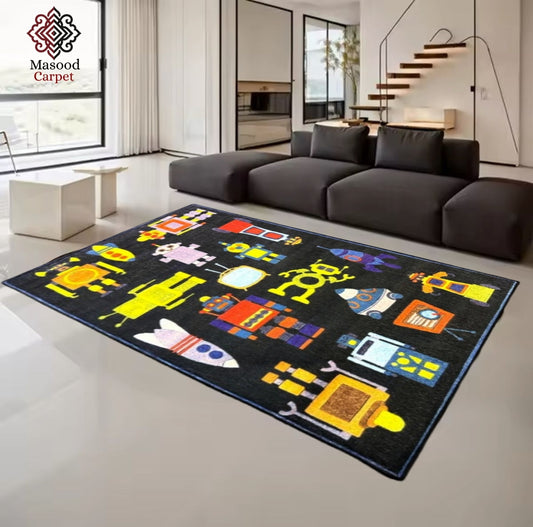 TBR Black Non-Woven Rug