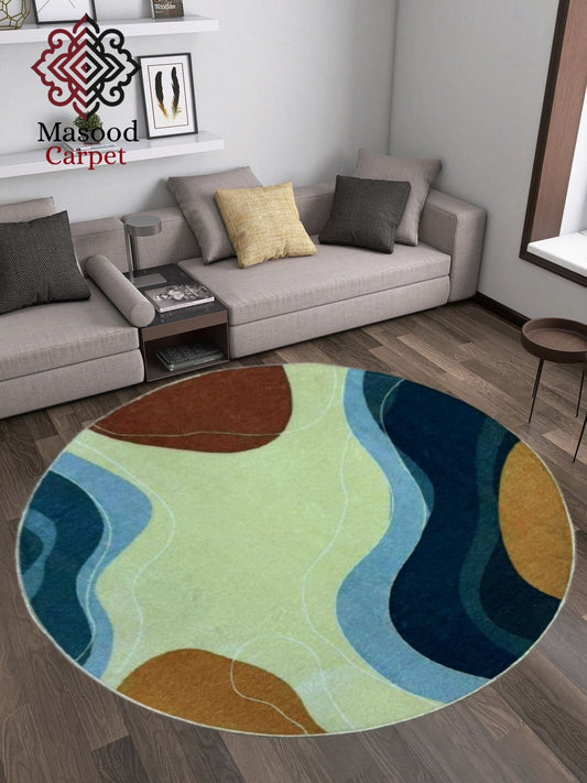 Digital Round Printed Rug