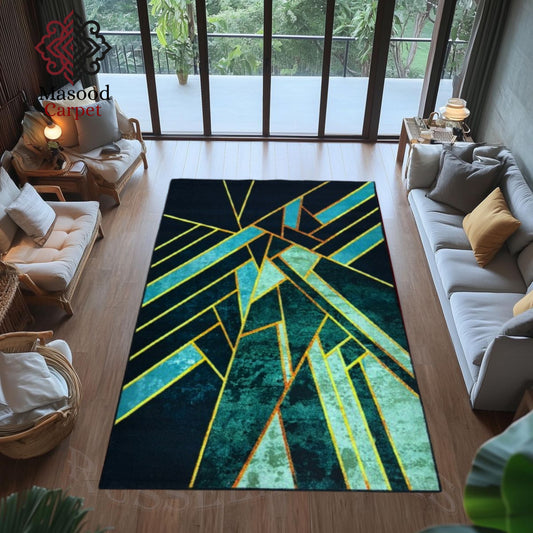 Greenish Classic Printed Rug