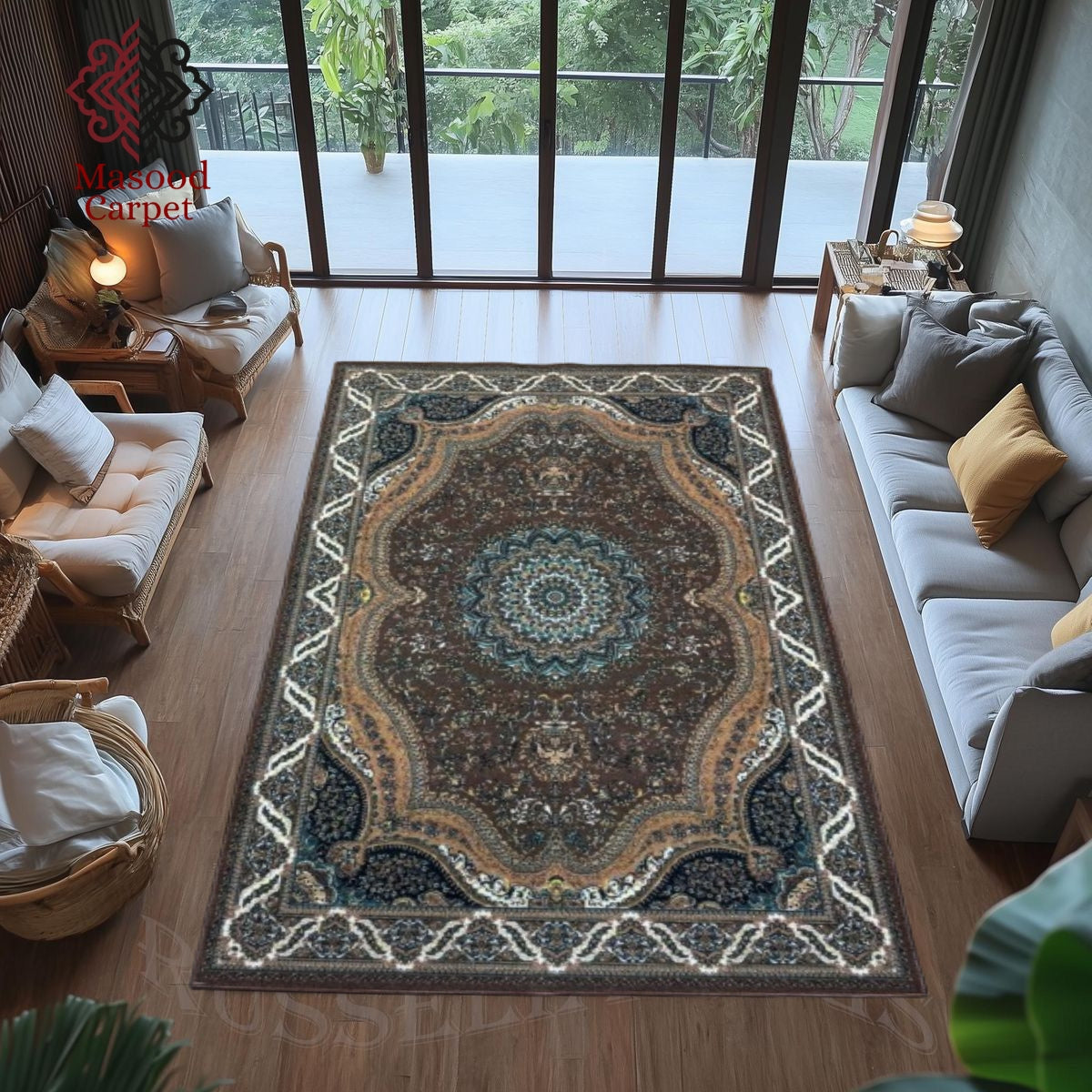 Chocolate brown Digital Rug