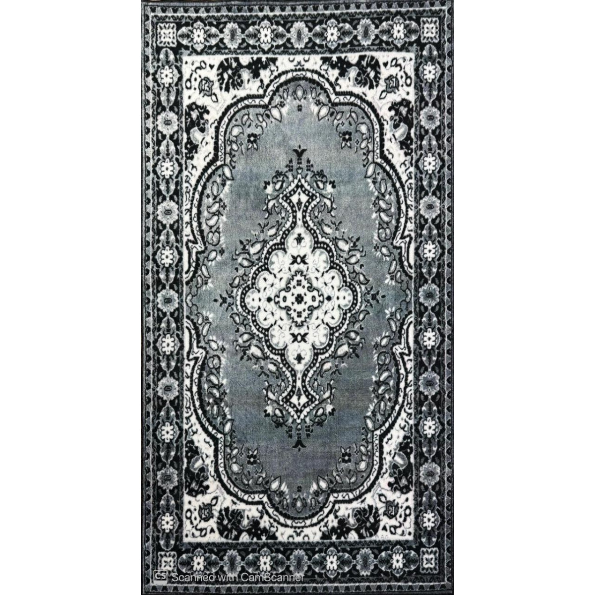 Gray traditional Printed Rug