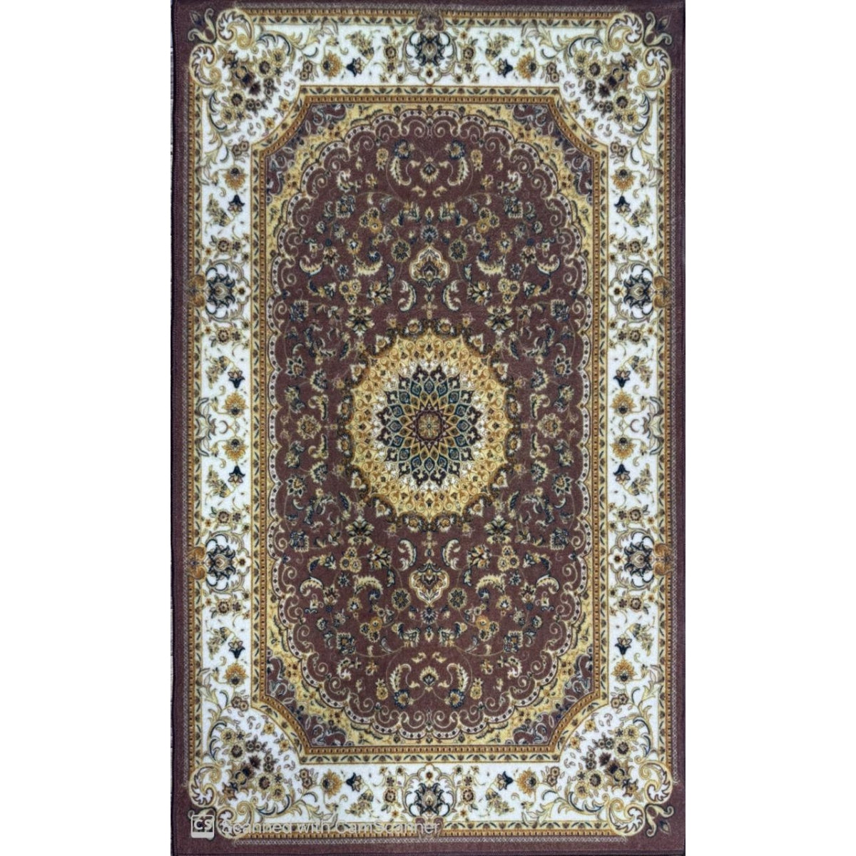 Brown Traditional Printed Rug