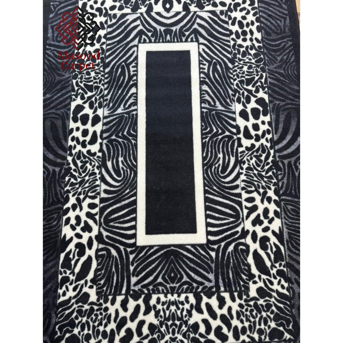 Black Tiger Printed Rug