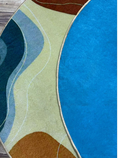 Digital Round Printed Rug