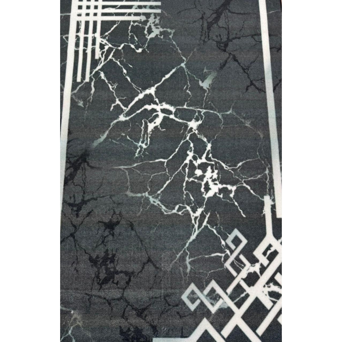 Black Gray Classic Rug