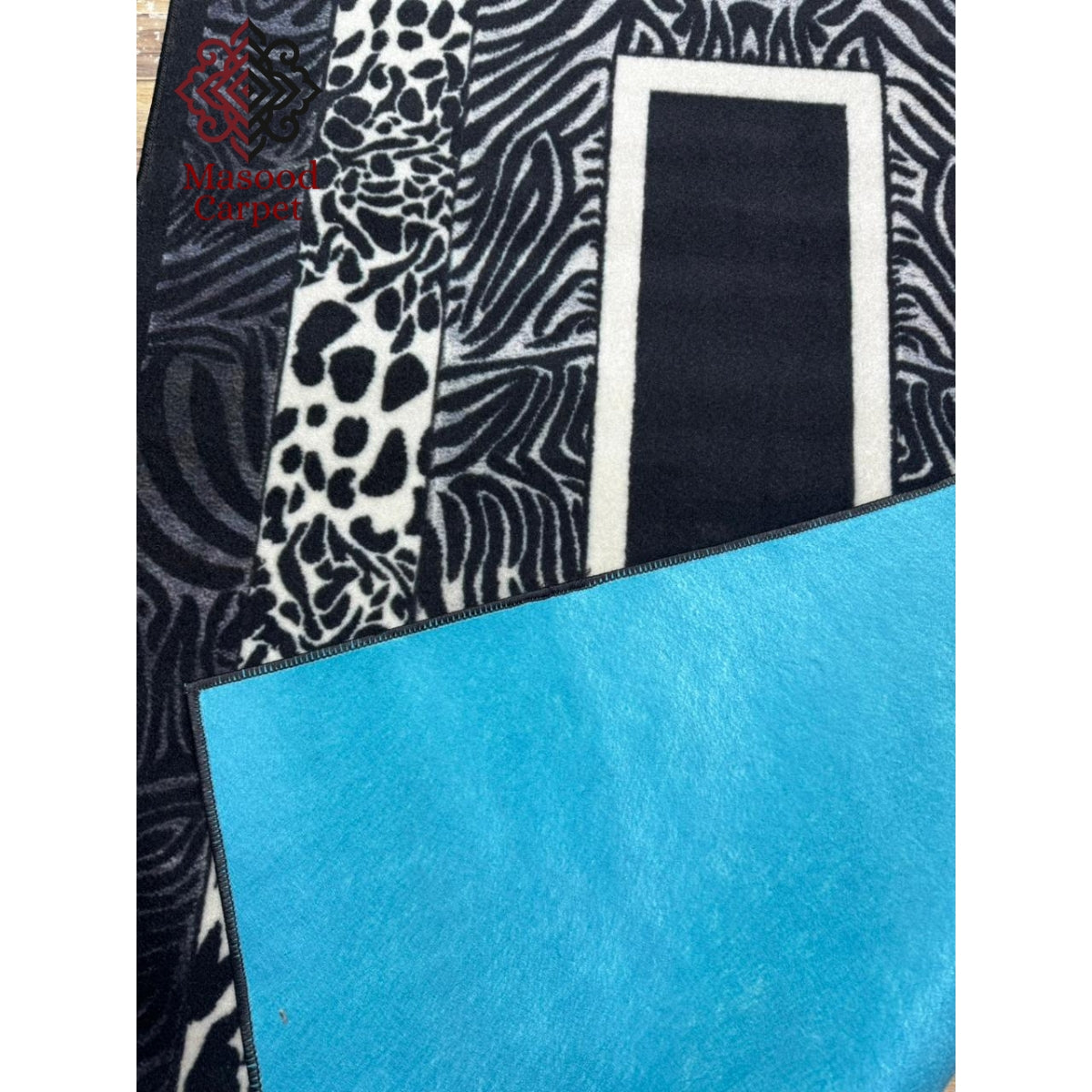 Black Tiger Printed Rug